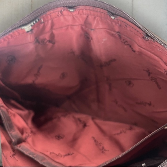 Vintage John Romaine Taupe Leather Shoulder Bag - Picture 9 of 15